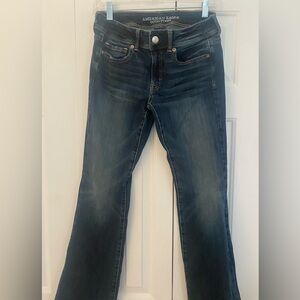 Size 6 American Eagle Dark Wash Kick Boot Jeans
